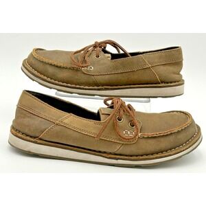 Ariat Mens Leather Loafer Shoes Size 9B Brown Casual Shoes Lounge House Shoes‎